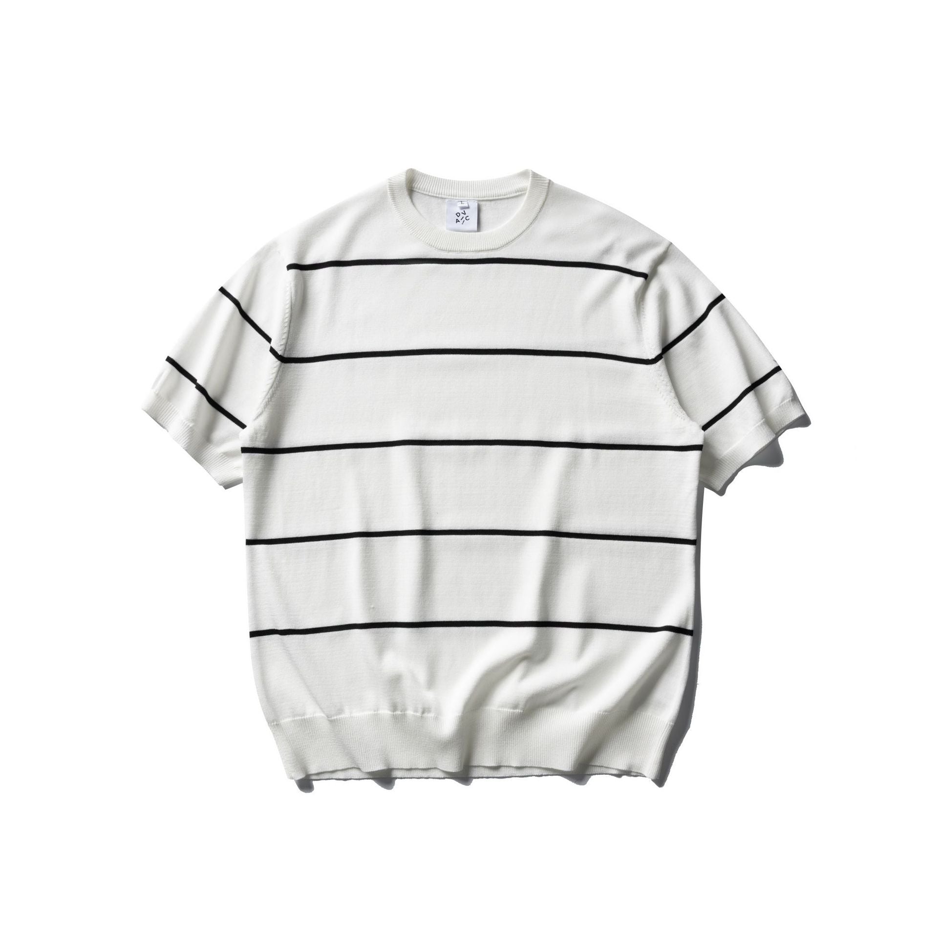 Striped Knitted Short Sleeve