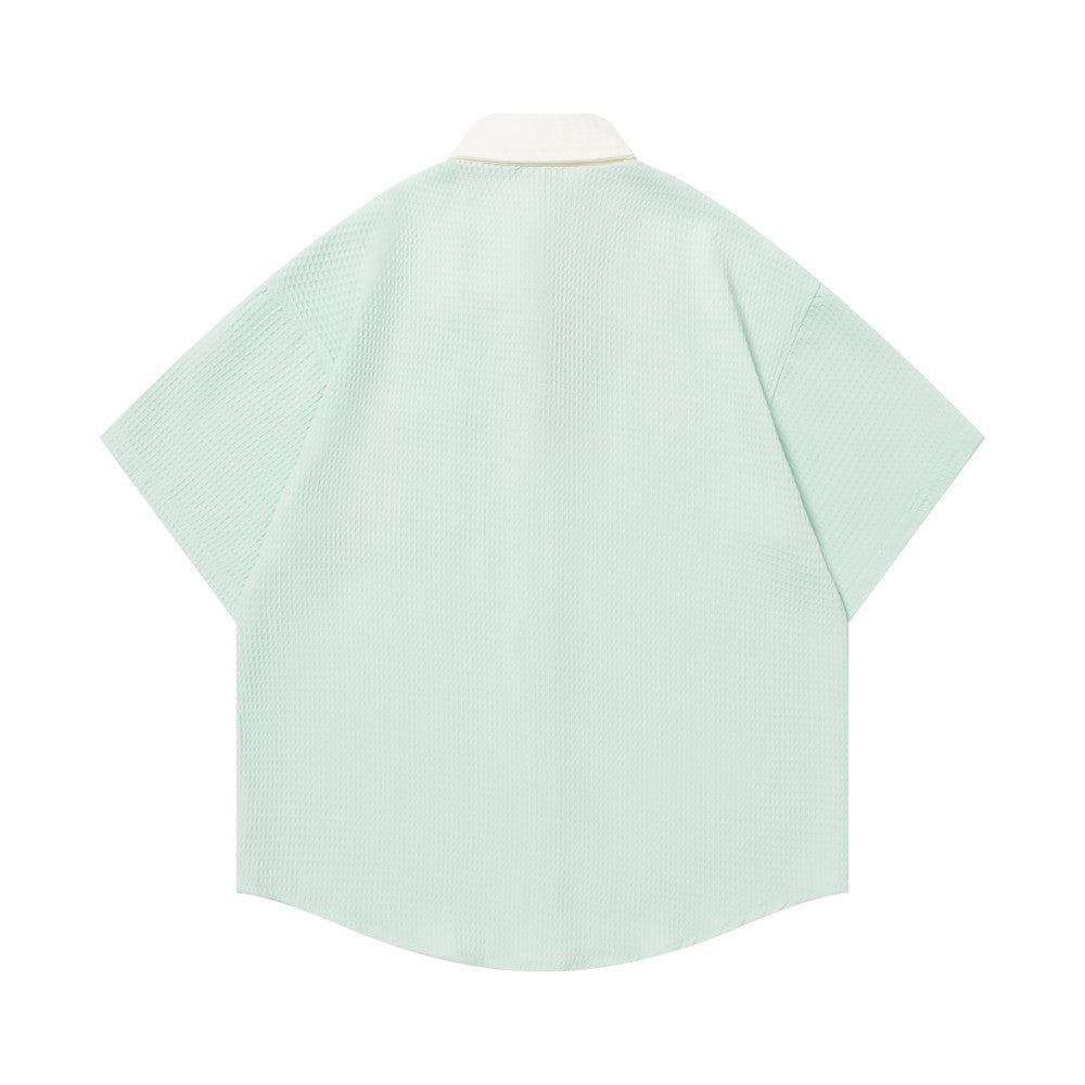 Embroidered Tie Short Sleeve