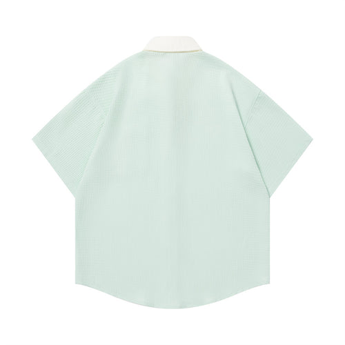 Embroidered Tie Short Sleeve