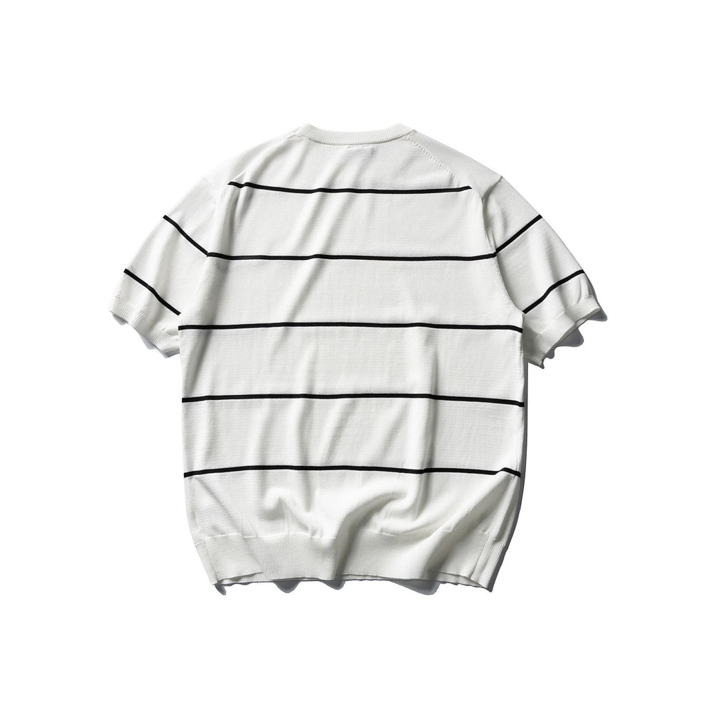 Striped Knitted Short Sleeve