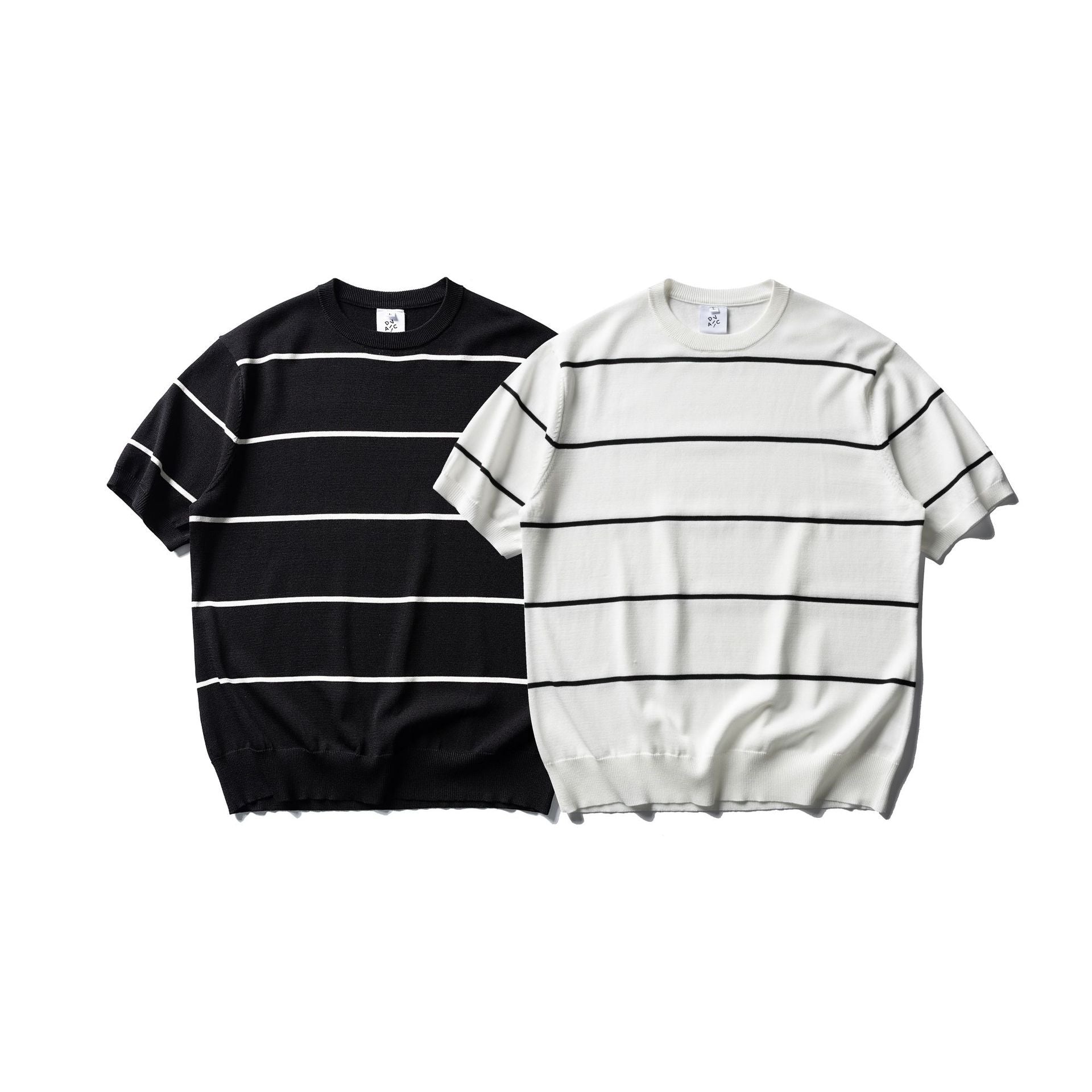 Striped Knitted Short Sleeve