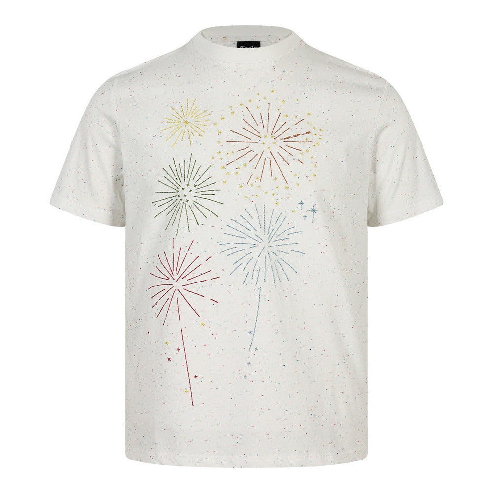 Fireworks Embroidered Short Sleeve